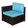 Picture of HAMPTON 6PC Modular Outdoor Lounge Sofa Set (Mix Brown and Blue)