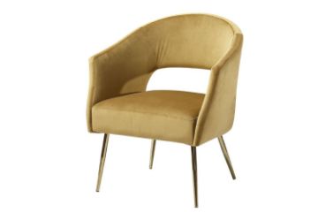 Picture of MELINDA Velvet Accent Chair (Mustard)