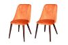 Picture of SOLACE Velvet Dining Chair (Orange) - 2 Chairs in 1 Carton