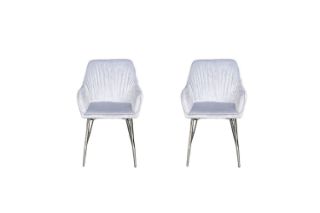 Picture of OPULENT Velvet Dining Chair (Silver) - 2 Chairs in 1 Carton