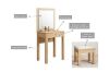 Picture of YORU Japanese Dressing Table with Mirror + Stool