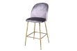 Picture of MILAN Velvet Barstool (Grey) - Each