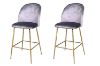 Picture of MILAN Velvet Barstool (Grey)