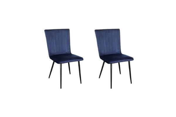 Picture of POSH Velvet Dining Chair (Blue) - 2 Chairs in 1 Carton