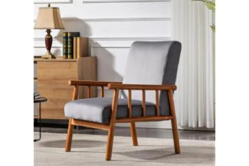 Picture of BARNHOUSE Velvet Armchair (Grey)