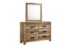 Picture of ROLAND 6-Drawer Dressing Table with Mirror (Natural)