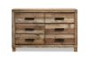 Picture of ROLAND 6-Drawer Dressing Table with Mirror (Natural)