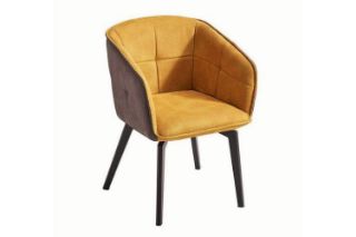 Picture of CRESTA Velvet arm Chair (Yellow) - Single