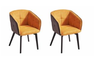 Picture of CRESTA Velvet Arm Chair (Yellow) - 2 Chairs in 1 Carton