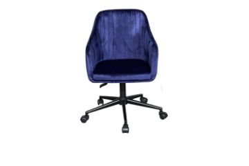 Picture of MECOR Velvet Home Office Chair (Blue)
