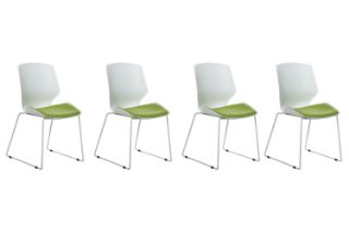 Picture of SOLACE Stackable Dining/Visitor Chair (Green) -  4 Chairs in 1 Carton