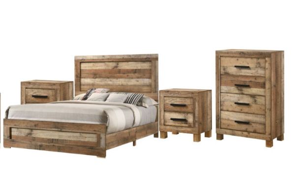 Picture of ROLAND Bedroom Set (Natural)  - 4PC Queen Size