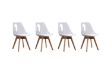 Picture of EFRON Dining Chair with White  Cushion (Clear) - 4 Chairs in 1 Carton