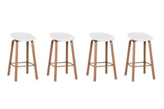 Picture of PURCH H75 Barstool Metal Leg (White)  - 4 Chairs in 1 Carton