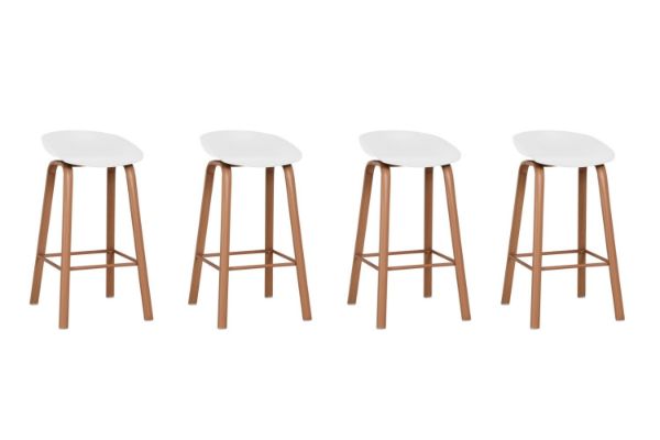 Picture of PURCH H75 Barstool Metal Leg (White)  - 4 Chairs in 1 Carton