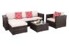 Picture of HAMPTON 6PC Outdoor Modular Patio Sofa Set (Brown with Beige)