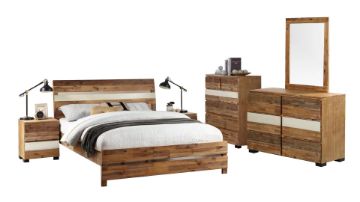 Picture of LEAMAN Bedroom 5PC Combo in King Size (Acacia Wood) 