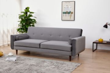 Picture of HARPER Velvet Fabric Sofa (Dark Grey)