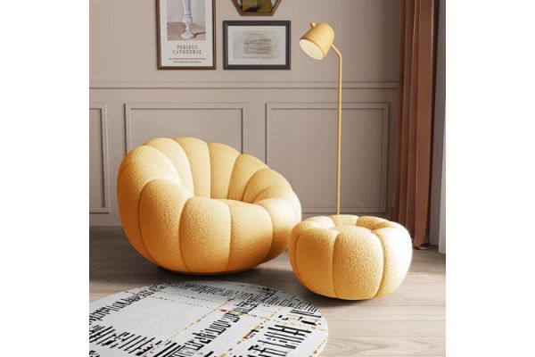 Picture of SUNFLOWER 360° Swivel Lounge Chair + Ottoman (Yellow)