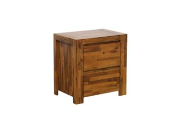 Picture of MALAGA 2-Drawer Bedside Table (Brown)