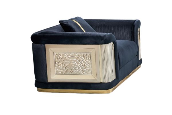 Picture of ANCONA Velvet Armchair (Black) 