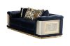 Picture of ANCONA Velvet Sofa (Black) - 1 Seater