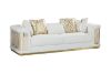 Picture of ANCONA Velvet Sofa (Beige) - 1 Seater