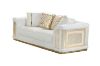 Picture of ANCONA Velvet Sofa (Beige) - 3 Seater