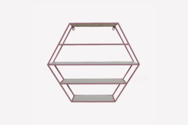 Picture of SCANDI 57cmx66cm Hexagon Wall Shelf