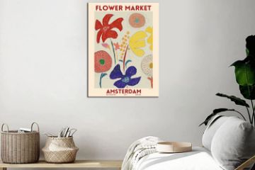 Picture of Flower Market - AMSTERDAM Canvas Print Wall Art Frameless