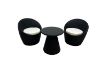 Picture of AMALFI 3PC Aluminium Outdoor Lounge Table Set (Black)