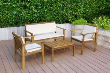 Picture of VIVA 4PC Acacia Wood Outdoor Lounge Set