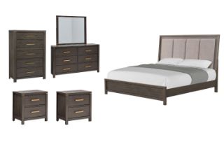 Picture of GLINDA Queen Size Bedroom Set (Grey) - 6PC