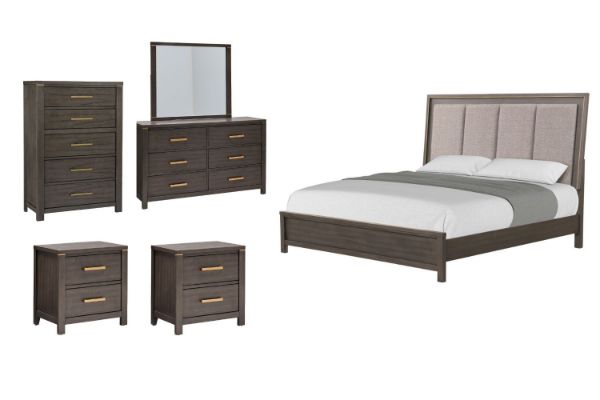 Picture of GLINDA Queen Size Bedroom Set (Grey) - 6PC