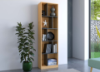 Picture of COLIN 60x30x210 Wall System Solution Bookshelf (Oak and Grey) 