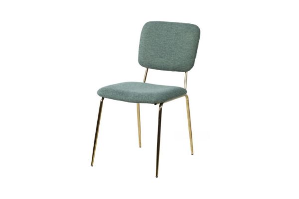 Picture of LASKY Gold Frame Fabric Dining Chair (Green)