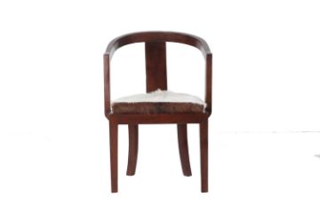 Picture of VASCO Solid Teak Wood Arm Chair (Genuine Goathide)