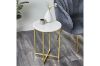 Picture of FIRA Round Marble Top End Table (White)