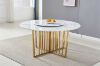 Picture of MARBELLO 140 Round Marble Top Stainless Steel Dining Table (Gold)