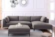 Picture of AMELIE Premium Fabric Sectional Sofa with Ottoman (Dark Grey)