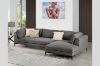 Picture of AMELIE Memory Foam Fabric Sectional Sofa with Ottoman (Dark Grey)