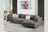 Picture of AMELIE Premium Fabric Sectional Sofa (Dark Grey) - Chaise Facing Right with Ottoman