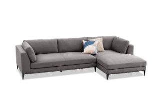 Picture of AMELIE Memory Foam Fabric Sectional Sofa (Dark Grey) - Chaise Facing Right without Ottoman