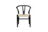 Picture of  WISHBONE Solid Beech Y Replica Chair (Black Frame-Beige Seat)