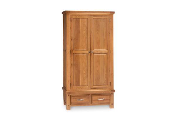 Picture of WESTMINSTER 2-Door 2-Drawer Solid Oak Wardrobe