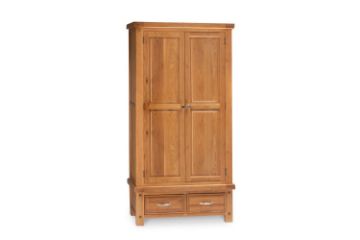 Picture of WESTMINSTER Solid Oak Wood 2-Doors and 2-Drawers Wardrobe