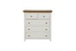 Picture of NOTTINGHAM 5-Drawer Solid Oak Tallboy (White)