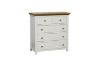 Picture of NOTTINGHAM 5-Drawer Solid Oak Wood Tallboy (White)