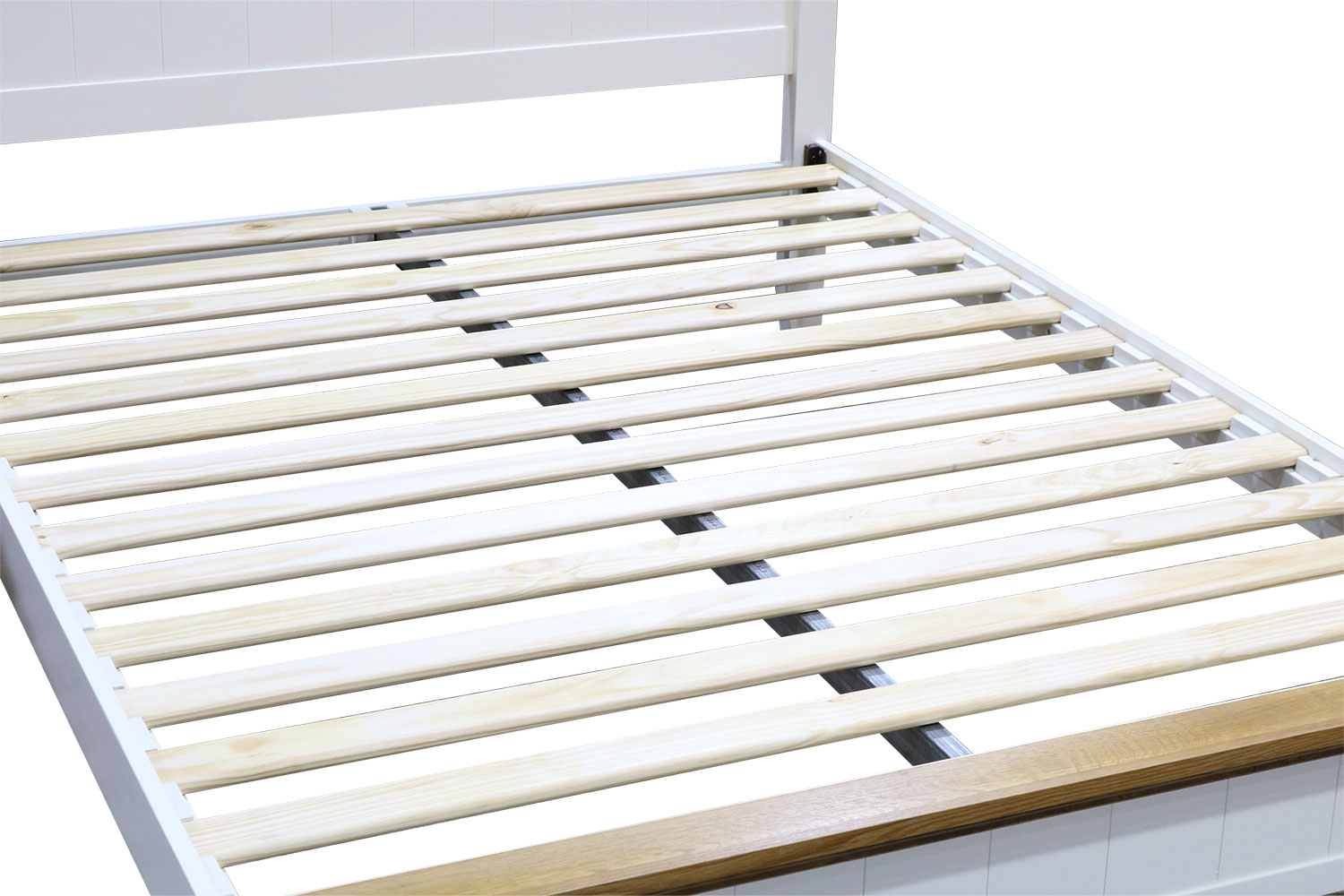 Nottingham Queen/King/Super King Solid Oak Wood Bed Frame (White)