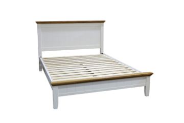 Picture of NOTTINGHAM Solid Oak Bed Frame (White) - Queen